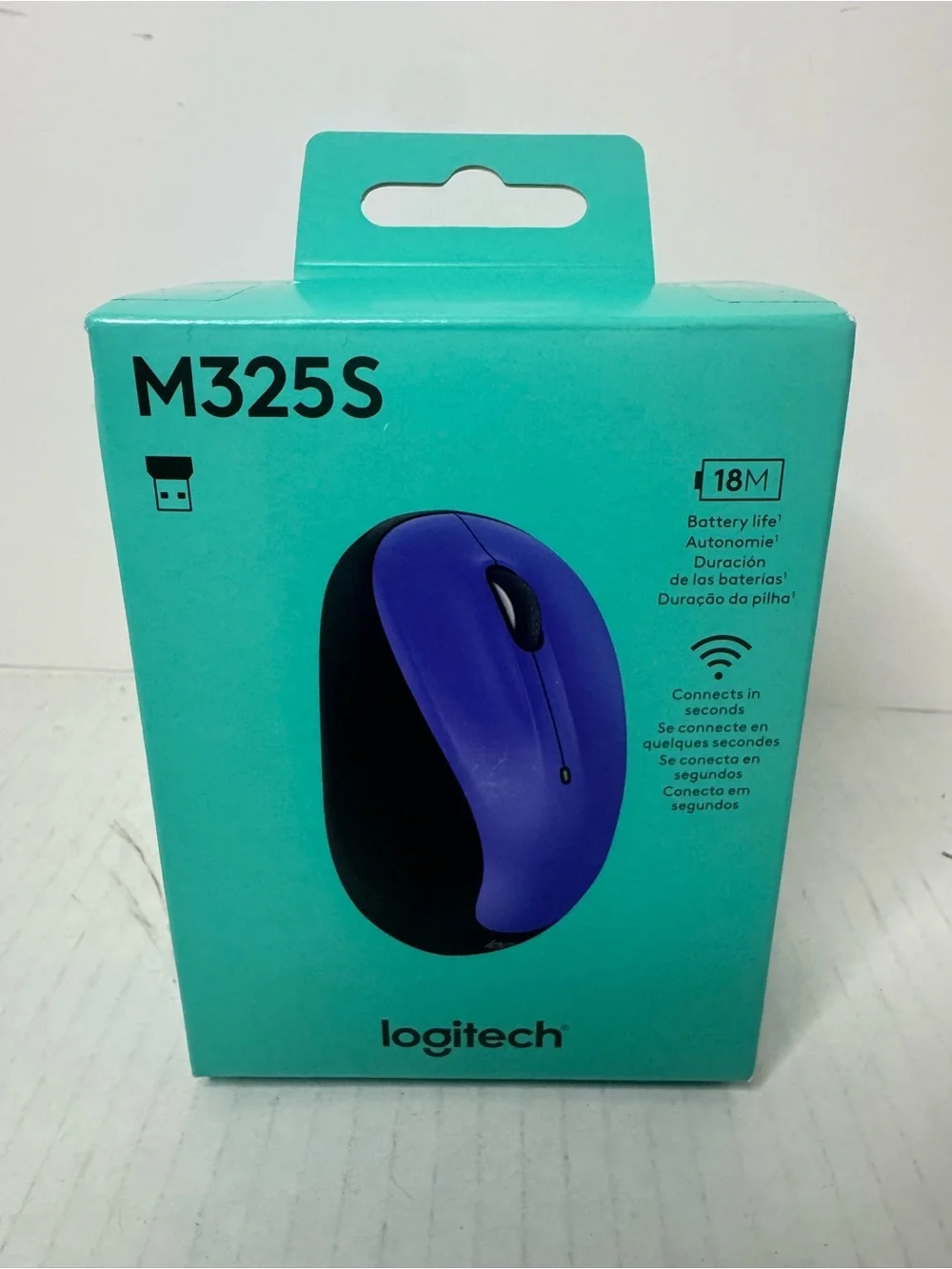 Logitech - M325s Wireless Optical Compact Ambidextrous Mouse - Wireless - Blue